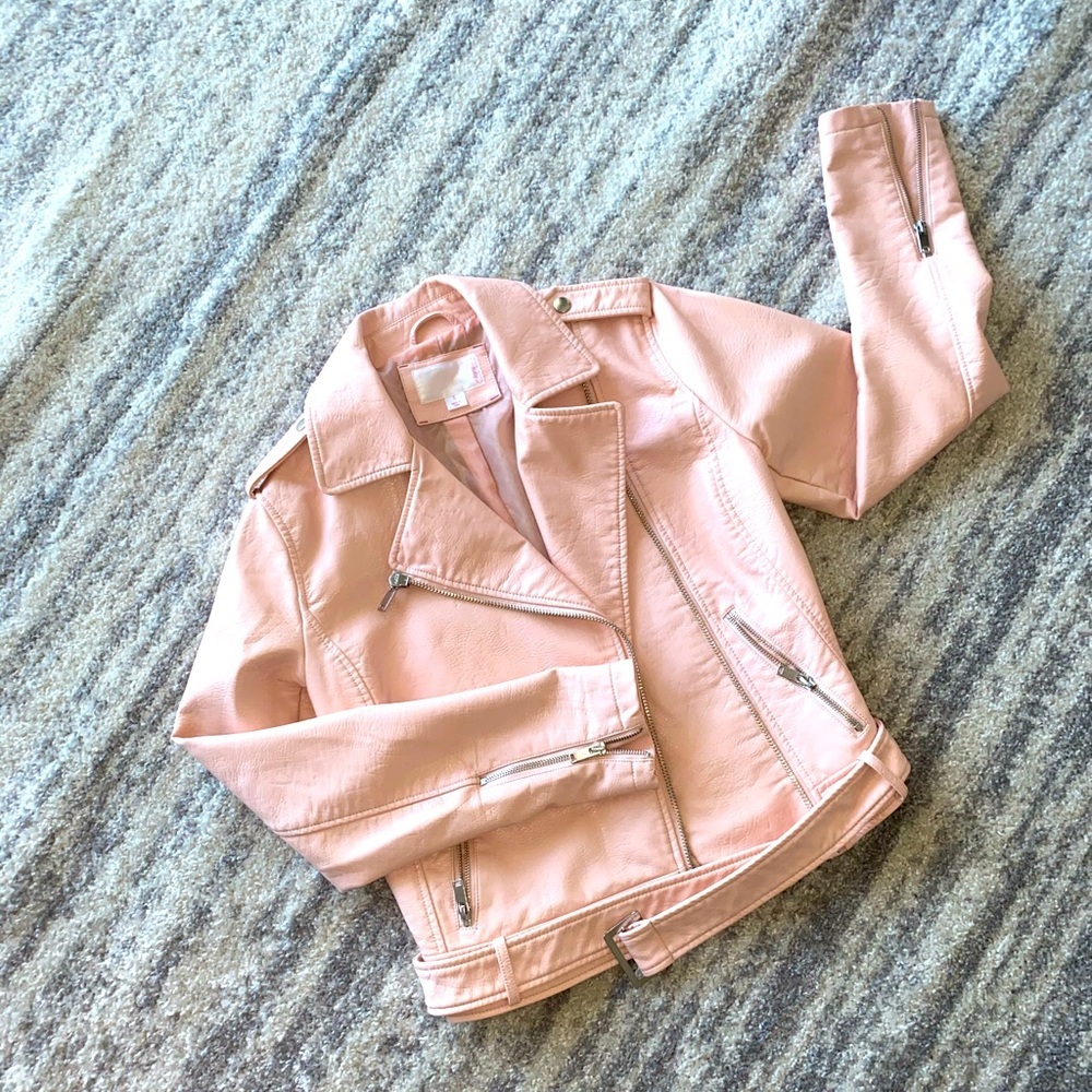 Barbie Pink faux leather jacket
